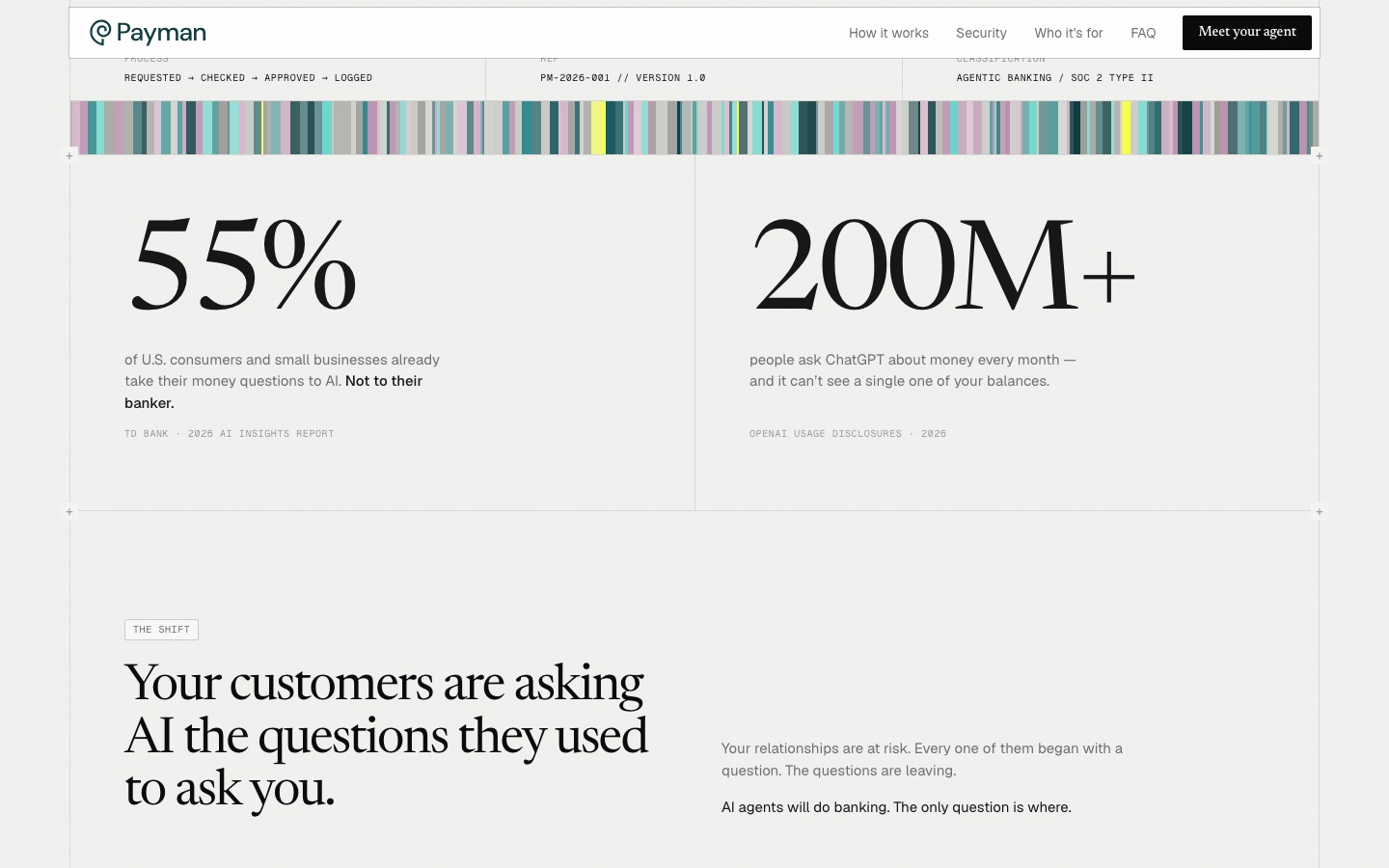 The redesigned statistics section, with sources in mono.